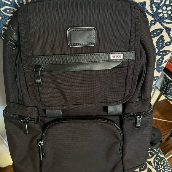 Tumi Bags Tumi Alpha 3 Flap Backpack Black Poshmark